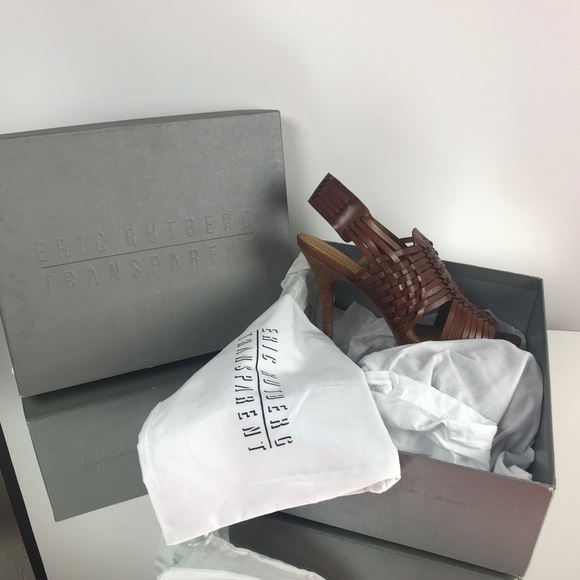 ERIC RUTBERG TRANSPARENT Basket Weave Summer Heel - Picture 2 of 8